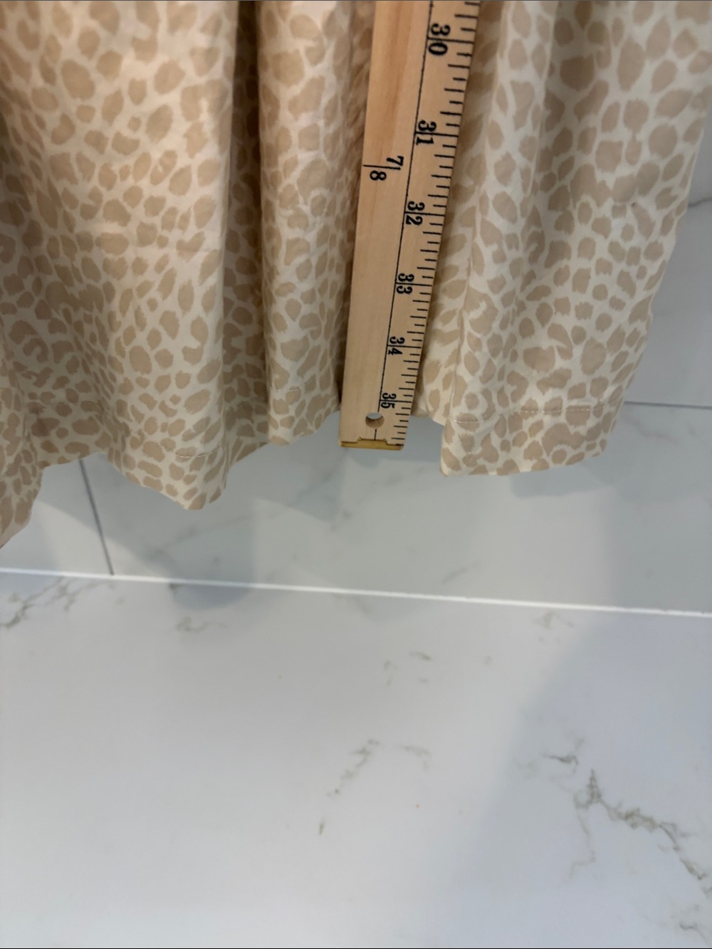 GAP Beige Animal-Print Smocked-Neck Babydoll Dress - Picture 2 of 6